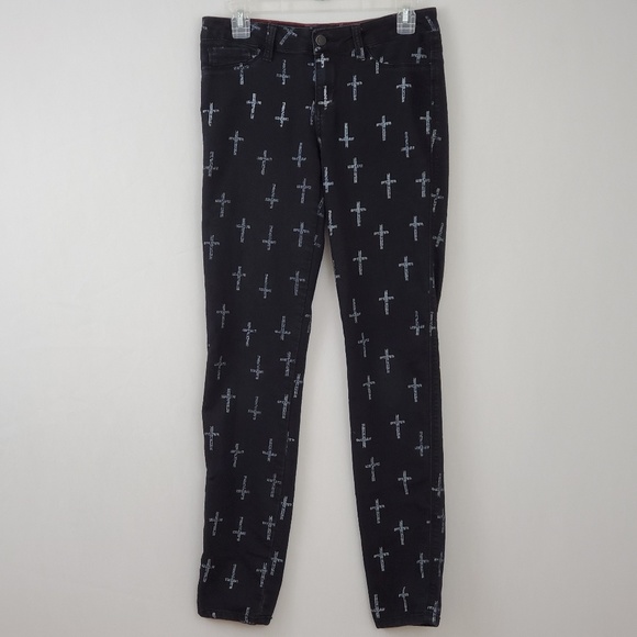 Cross print jeans Clearance